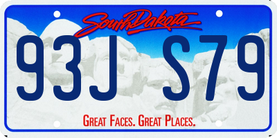 SD license plate 93JS79