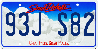 SD license plate 93JS82