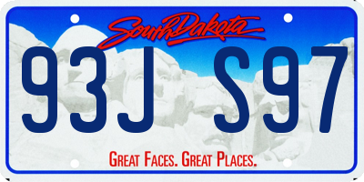 SD license plate 93JS97