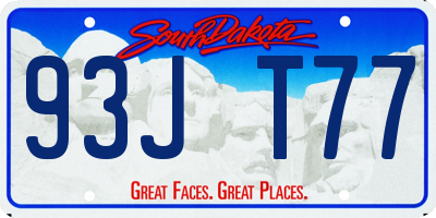 SD license plate 93JT77
