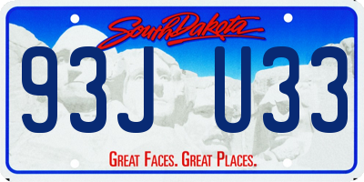 SD license plate 93JU33