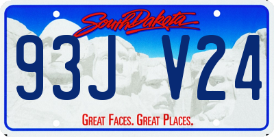 SD license plate 93JV24
