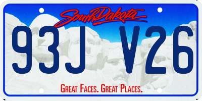 SD license plate 93JV26