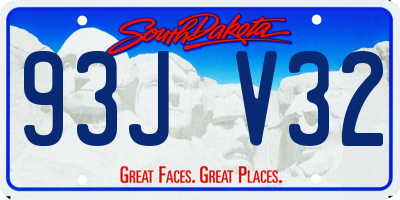 SD license plate 93JV32