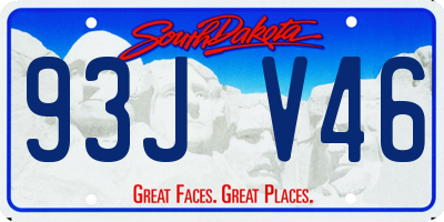 SD license plate 93JV46
