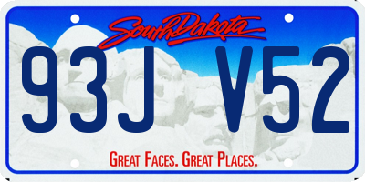 SD license plate 93JV52