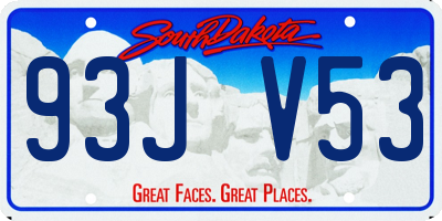 SD license plate 93JV53