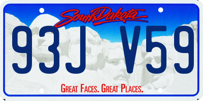 SD license plate 93JV59