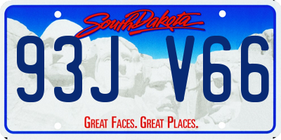 SD license plate 93JV66