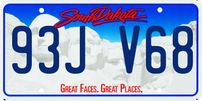 SD license plate 93JV68