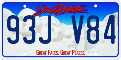 SD license plate 93JV84