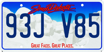 SD license plate 93JV85
