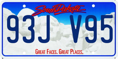 SD license plate 93JV95