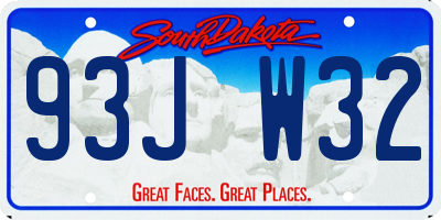 SD license plate 93JW32