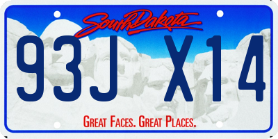 SD license plate 93JX14