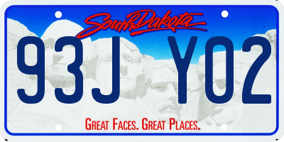 SD license plate 93JY02