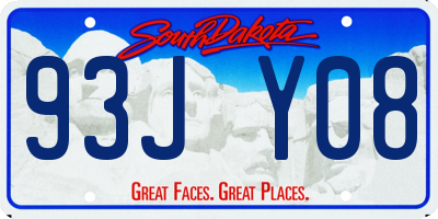 SD license plate 93JY08