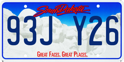 SD license plate 93JY26