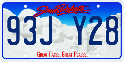 SD license plate 93JY28