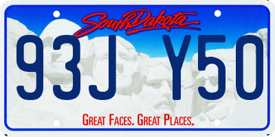 SD license plate 93JY50