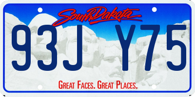 SD license plate 93JY75