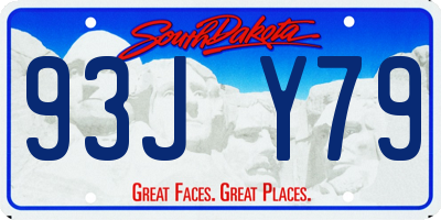 SD license plate 93JY79
