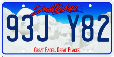 SD license plate 93JY82