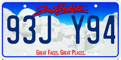 SD license plate 93JY94