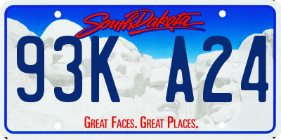 SD license plate 93KA24