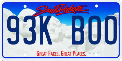 SD license plate 93KB00