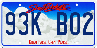 SD license plate 93KB02