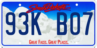 SD license plate 93KB07