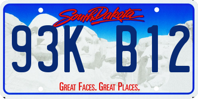 SD license plate 93KB12