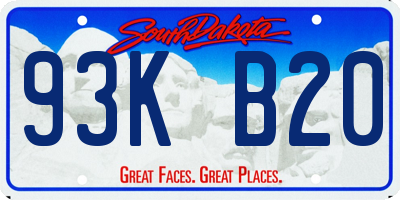 SD license plate 93KB20