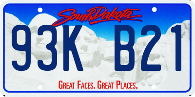SD license plate 93KB21