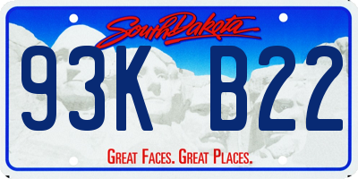 SD license plate 93KB22