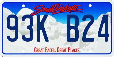 SD license plate 93KB24