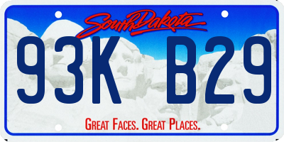 SD license plate 93KB29