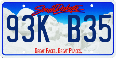 SD license plate 93KB35