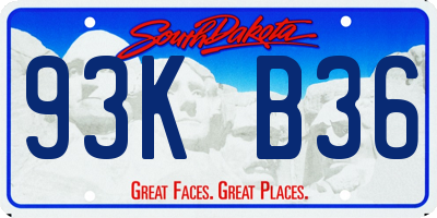 SD license plate 93KB36