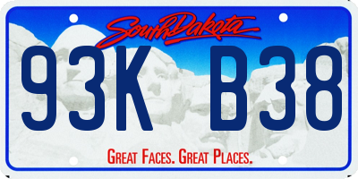 SD license plate 93KB38