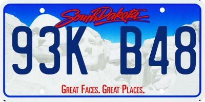 SD license plate 93KB48