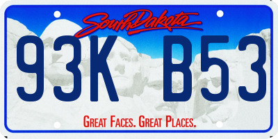 SD license plate 93KB53