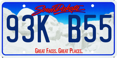 SD license plate 93KB55
