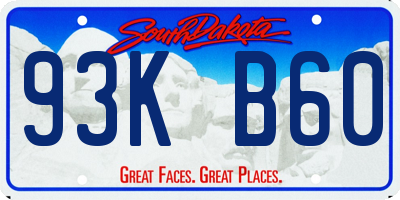 SD license plate 93KB60