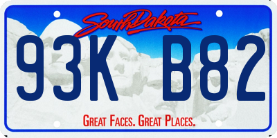 SD license plate 93KB82
