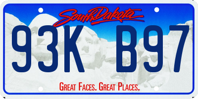 SD license plate 93KB97
