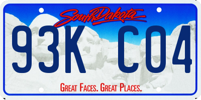 SD license plate 93KC04