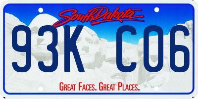 SD license plate 93KC06