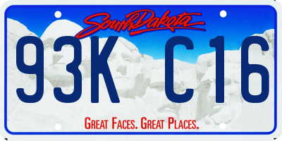 SD license plate 93KC16